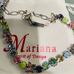 Mariana silver necklace with beautiful butterfly.  Pastel colors.